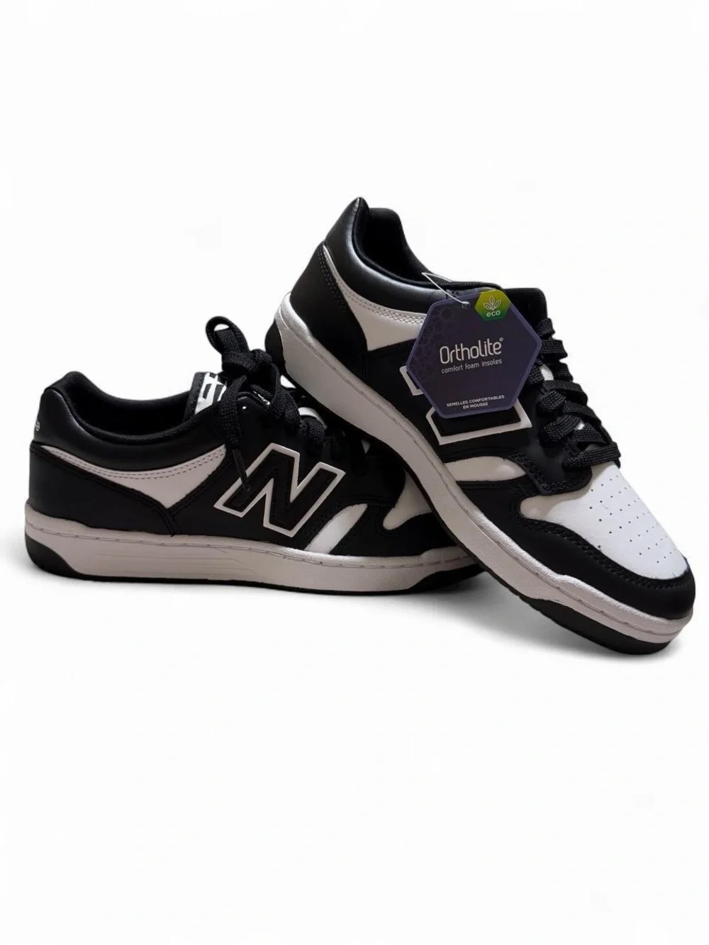 New Balance Black and White Retro Court Sneakers